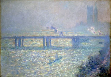 Themsen ved Charing Cross Bridge, London, 1899